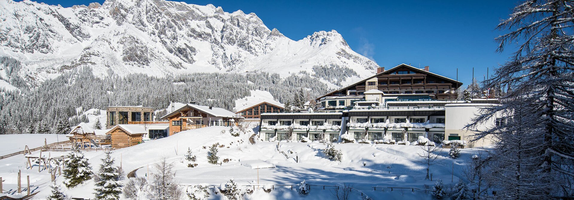 Winter exterior view | Best Alpine Wellness Hotel Übergossene Alm, Salzburg