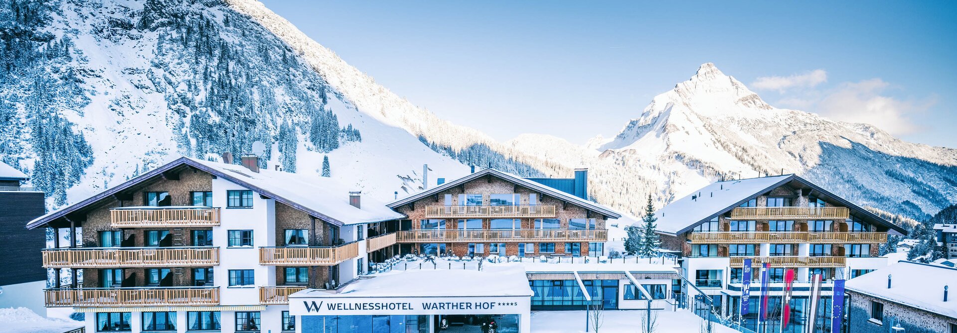 Außenansicht Winter | Wellnesshotel Warther Hof, Arlberg